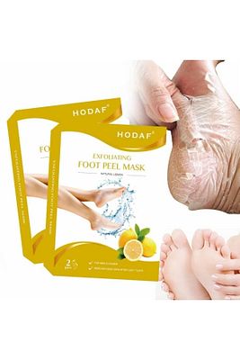 1 Çift Çorap Tipi Ölü Deri Ve Çatlaklar Için Soyulabilen Limon Aromalı Ayak Peeling Maskesi ürün fotoğrafı