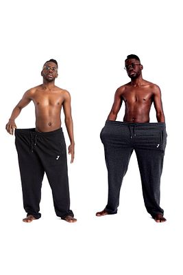 Pamuklu 2 Adet Büyük Beden Eşofman & Pijama Altı Siyah Gri ürün fotoğrafı