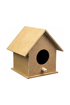 Ahşap Kuş Evi Kuş Yuvası 10 Cm X 10 Cm X 12 Cm ürün fotoğrafı