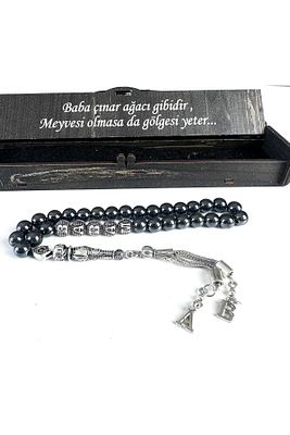 Sertifikalı İsimli Harfli Kutulu Hematit Doğal Taş Tesbih Soru & Cevap Alanından Isim Belirtiniz ürün fotoğrafı