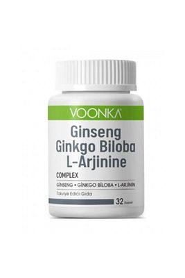 Ginseng, Ginkgo Ve L-arjinin Içeren Takviye Edici Gıda 32 Kapsül ürün fotoğrafı