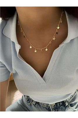 Çoklu Yıldız Kolye Gold ürün fotoğrafı