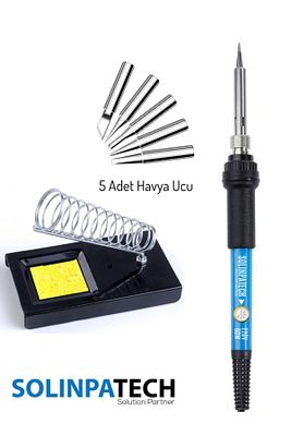 60w Sıcaklık Ayarlanabilir Seramik Rezistörlü Kalem Havya Lehim Makinası, Havya Standı Ve Havya Ucu ürün fotoğrafı