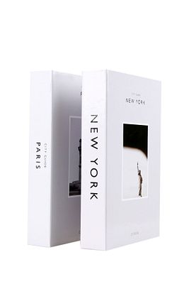2'li New York/paris Dekoratif Kitap Kutu ürün fotoğrafı