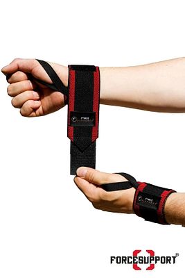Force Fitness Crossfit Body Ağırlık Destek Bilekliği Siyah-kırmızı Şeritli (2 ADET) Şk-122 ürün fotoğrafı
