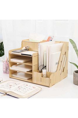 Creative Masaüstü Kalemlik Organizer Evrak Raflı Ve Peçetelik Bölümlü Pratik Masa Üstü Düzenleyici ürün fotoğrafı