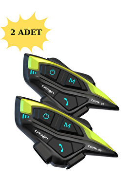 8 Kişilik Motosiklet Kask Bluetooth İnterkom Seti CMMK-08 İkili ürün fotoğrafı