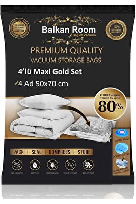 Vakum Hurcu 4’lü Maxi Gold Set Vakumlu Hurç Vakumlu Poşet ürün fotoğrafı