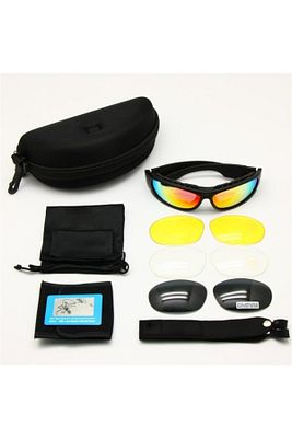 Daisy Usa C6 Polarize Değişebilir 4 Lensli Military Tactical Gözlük Seti ürün fotoğrafı