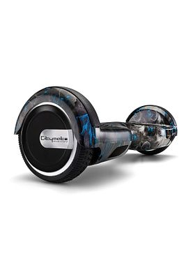 Elektrikli Kaykay Scooter Hoverboard 6.5 Inch Siyah Kurukafa Grafity Desenli Akıllı Denge- D18 ürün fotoğrafı