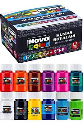 12'li Kumaş Boyası Nova Color 30ml Nc-192 ürün fotoğrafı