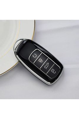 Chery Tiggo 8 Pro & Omoda 5 Anahtar Kılıfı (Siyah-Gümüş Renk) ürün fotoğrafı