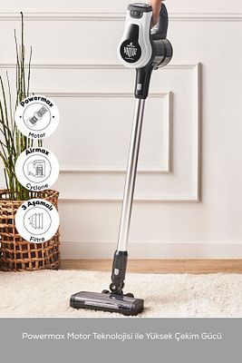 Vantuz Power Force Şarj Edilebilir Dik Süpürge Beyaz ürün fotoğrafı