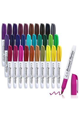 30 Lü Permanent Marker Kalem Seti 30 Canlı Renk Parlak Renkler ürün fotoğrafı