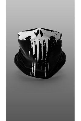 Punisher Motorcu Buff Maske Outdoor Boyunluk Unisex Bandana ürün fotoğrafı