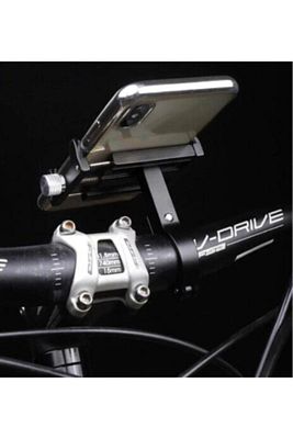 Bisiklet Motorsiklet Gidon metal Vidali siyah Telefon Tutucu Kr01 ürün fotoğrafı