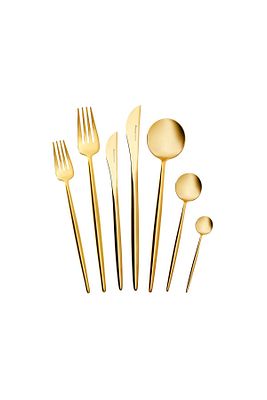 Jüpiter 84 Parça 12 Kişilik Premium Kutulu Çatal Kaşık Bıçak Takımı Matte Gold ürün fotoğrafı