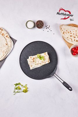 Mutfaksever Biogranit Gözleme Ve Lavaş Tavası 34 Cm Grey ürün fotoğrafı