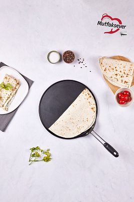 Mutfaksever Biogranit Gözleme Ve Lavaş Tavası 34 Cm Black ürün fotoğrafı