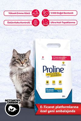Aktif Karbonlu Topaklanan Kedi Kumu 20 Lt. ürün fotoğrafı
