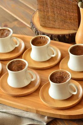 Largi 6 Kişilik Kahve Takımı Bambu ürün fotoğrafı