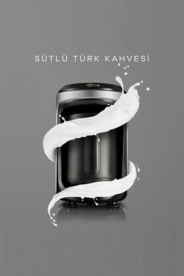 Hatır Hüps Sütlü Türk Kahve Makinesi Galaxy Gray ürün fotoğrafı