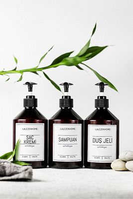 3lü Şampuan Duş Jeli Ve Saç Kremi 500 ml Plastik Özel Dusset ürün fotoğrafı