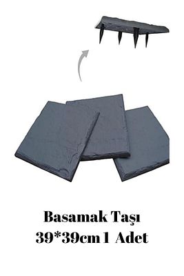 Dekoratif Pvc Basamak Taşı - Bahçe Yürüyüş Yolu Antrasit 1 Adet (39*39cm) ürün fotoğrafı