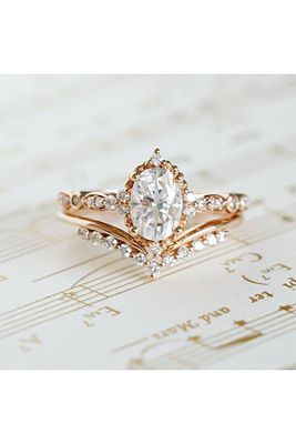 İkili Prenses Yüzük Pırlanta Modeli 14k Gold Kaplama Kadın ürün fotoğrafı