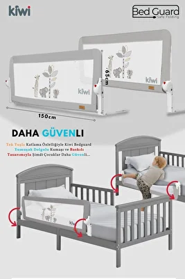 Çocuk Yatak Koruyucu Bariyeri ve Yatak Korkuluğu, Ekstra Dolgulu Kumaş Bed Guard ürün fotoğrafı