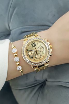Bileklikli Kadın Kol Saati Özel Kutusunda ürün fotoğrafı