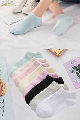 STD Bgk  Bgk-Sft-Ptk-1-Soft  Patik Kadın Çorap Renkli 8'Li Klasik ürün fotoğrafı