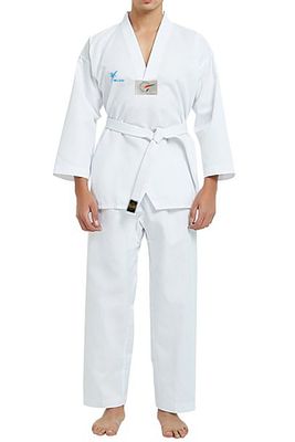 Acemi Beyaz Yaka Taekwondo Elbisesi Tekvando Elbisesi Dobok ürün fotoğrafı