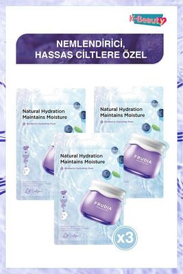 Blueberry Yüz Maskesi Nemlendirici 3 Adet ürün fotoğrafı