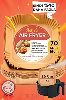 Airfryer Pişirme Kağıdı Tüm Xl Model Uyumluluğu - 70 Adet 16 Cm Kare Model Philips Xxl Xiaomi ürün fotoğrafı