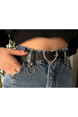 Kalp Tokalı Basic Kadın Pantolon Kemeri, Ceket Kemeri, Elbise Kemeri, Gömlek Kemeri ürün fotoğrafı