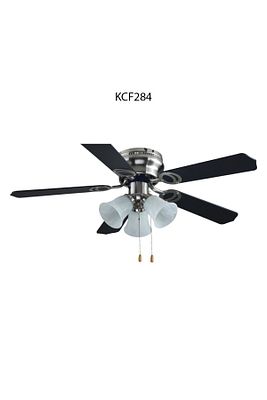KCF-284 108 CM ÇAP 3 AMPULLÜ ZİNCİRLİ AVİZELİ VANTİLATÖR 5 KANATLI BÜYÜK TİP ürün fotoğrafı