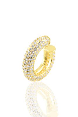 Kadın Altın Gümüş Yaldızlı 5 Sıralı Zirkon Taşlı Kıkırdak Küpe Sgtl11017gold ürün fotoğrafı