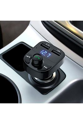 Car X8 Araç Fm Transmitter 5.0 Bluetooth Araç Kiti Usb Mp3 Sd Kart Çakmaklık Girişli 2023 Model ürün fotoğrafı