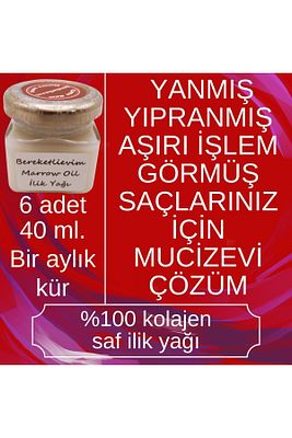 Ilik Yağı (6 X 40 ML SET) Doğal Kolajen, Saf Ilik Yağı, Saç Bakım Maskesi, Cilt Serumu ürün fotoğrafı