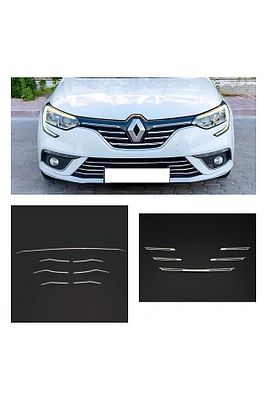 Renault Megane 4 Krom Ön Panjur Ve Ön Tampon Çıtası Set 2016-2020 ürün fotoğrafı