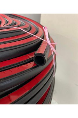Bantlı Kapı Fitili ( Çap-15 Mm )- Bantlı Sünger - D Tipi Fitil [ 1 Adet 1 Metre ) ürün fotoğrafı