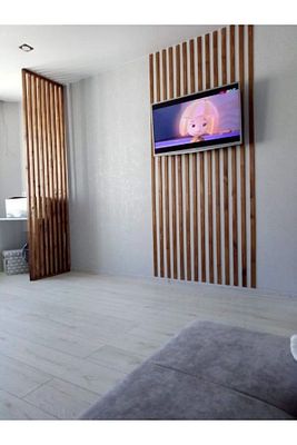 50cm X 5 Cm Duvar Panelleri Iskandinav Duvar Çıtası Kemençe Kahverengi (10 ADET) ürün fotoğrafı