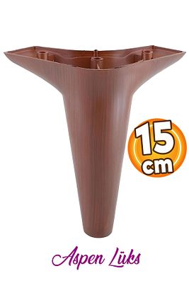Aspen Lüks Mobilya Kanepe Koltuk Tv Ünitesi Baza Yükseltici Ayağı Ayakları 15 Cm Ahşap Desenli Ayak ürün fotoğrafı