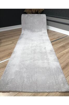 Lüx Post Peluş Kesme Halı Yolluk Kaymaz Taban Yıkanabilir Pofuduk Gri ürün fotoğrafı