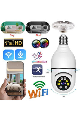 AMPUL ŞEKLİDEN UZAKTAN KONTROL EDİLEBİLİR GÜVENLİK KAMERASI EV OFİS BAHÇE DÜKAN KAMERASI CMR-19 ürün fotoğrafı