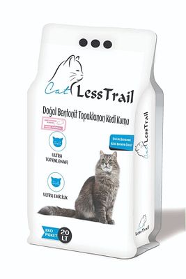 Trail 20 Lt Ince Tane Pudra Kokulu Beyaz Bentonit Kedi Kumu ürün fotoğrafı