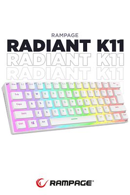 Radiant K11 Mekanik Klavye Type-c Bağlantı Rgb Puding Tuş Blue Switch Mini Us Gaming Oyuncu Klavye ürün fotoğrafı