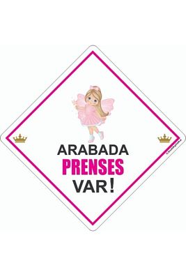Kopya - Kopya - Akın Otomotiv/dikkat Arabada Bebek Var/pleksi Ikaz Levhası/ Kelebek Prenses ürün fotoğrafı