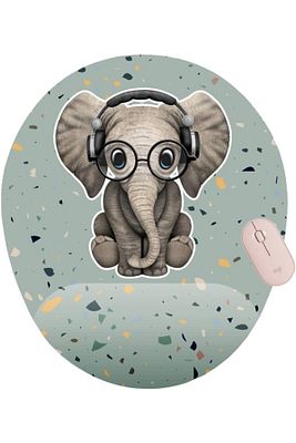 Minik Sevimli Fil Bilek Destekli Mouse Pad ürün fotoğrafı